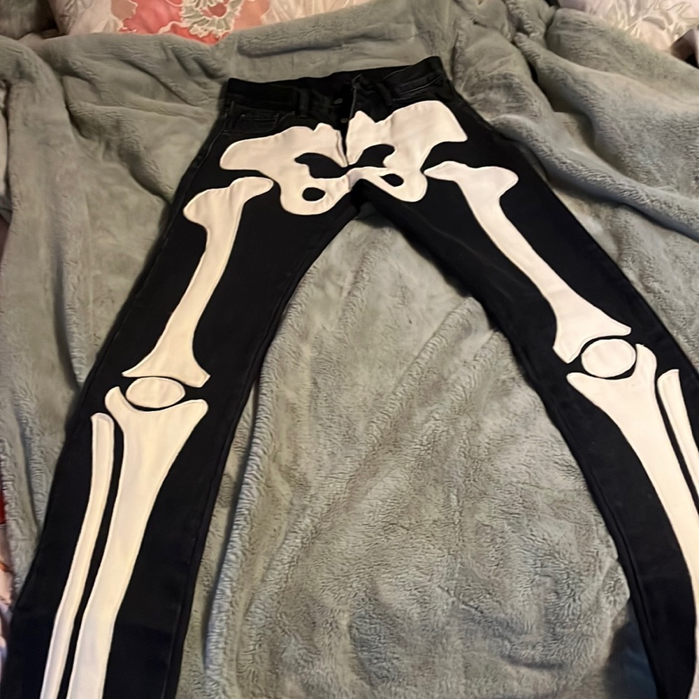 MNML Skelton Black Denim Jeans